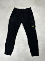 Compass Patch Cargo Trousers Black