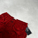 Nylon Metal Swim Shorts Red