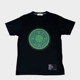Lenticular Two 3D Rubber Logo T - Shirt Black