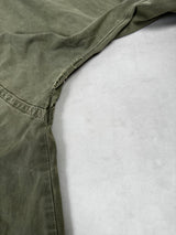 Garment Dyed 1/2 Zip Overshirt Khaki