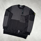 Colour Block Zip Pocket Sweatshirt Grey