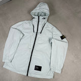 114wn T.co+old Detachable Hood Overshirt Light Blue