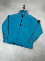 Garment Dyed 1/2 Zip Overshirt Light Blue