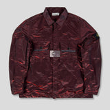 Nylon Metal Weft Overshirt Red