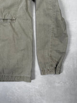 Old Effect Brushed Cotton Overshirt Beige