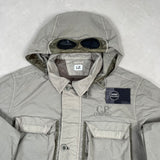 Flatt Nylon Hooded Goggle Overshirt Beige