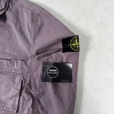 Organic Cotton Twill Overshirt Purple