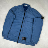 Garment Dyed Crinkle Reps NY Overshirt Blue