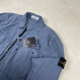 Garment Dyed Wash Overshirt Blue