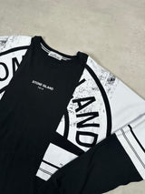 Graphic Print Long Sleeve T - Shirt Black