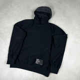 Ghost Nylon Cotton 3L 1/2 Zip Smock Black