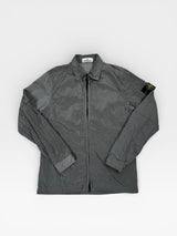 Nylon Metal Lined Overshirt Silver