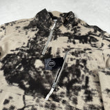 Earth Mapping Camo 1/4 Zip Sweatshirt Dove Grey