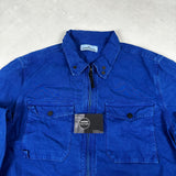Garment Dyed Zip Overshirt Blue