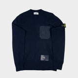 Knit Nylon Pocket Jumper Black