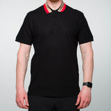Edney Stripe Collar Polo Shirt Black - ADD PIC OF BOX