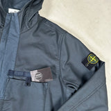 Felpa Diagonale Gommata Hooded Smock Avio Blue