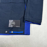 Tela Resinata Block Canvas Overshirt Navy