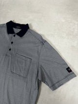 Striped Polo Shirt Navy