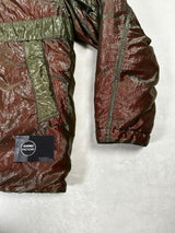 Kan - D Hooded Down Jacket Red & Green