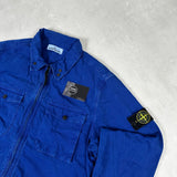 Garment Dyed Zip Overshirt Blue