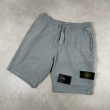Cotton Fleece Cargo Shorts Blue