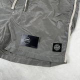 Nylon Metal Swim Shorts Silver