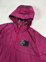 Nylon Metal Packable Hooded Smock Purple