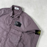Organic Cotton Twill Overshirt Purple