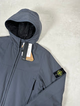 Soft Shell Hooded Jacket With Primaloft Insulation Grey