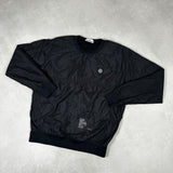 Nylon Metal Ripstop Smock Sweatshirt Black