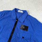 Garment Dyed Pocket Overshirt Blue