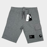 Lens Cotton Fleece Bermuda Shorts Grey