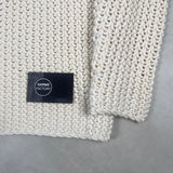 UV Reactive Heavyweight Chain Stitch Jumper White / Pink