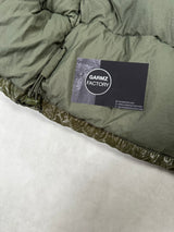 Kan - D Hooded Down Jacket Red & Green