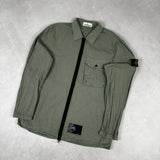 Garment Dyed Pocket Overshirt Green