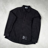 Double Pocket Zip Overshirt Black