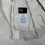 Garment Dyed Crinkle Reps Lined Bomber Jacket Cream