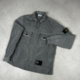 Nylon Metal Overshirt Silver