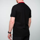 Edney Stripe Collar Polo Shirt Black - ADD PIC OF BOX