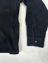 Corduroy Zip Overshirt Black