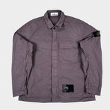 Organic Cotton Twill Overshirt Purple