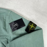 Diagonal Weave Moleskin Overshirt Green