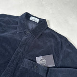 Micro Corduroy Overshirt Navy