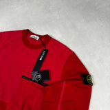 Colour Block Zip Pocket Sweatshirt Red