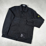 Garment Dyed Wash Overshirt Black
