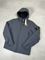 Soft Shell Hooded Jacket With Primaloft Insulation Grey