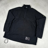 1/4 Zip Pop Ripstop Smock Black