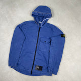 Old Dye Hooded Overshirt Blue