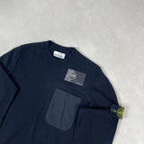 Knit Nylon Pocket Jumper Black
